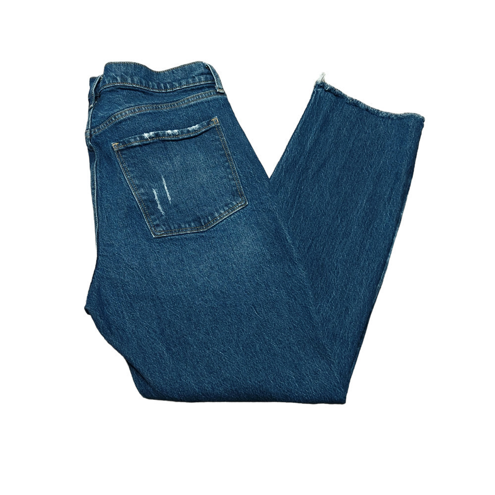 Old Navy High-Rise Slouchy Straight Dark Wash Button Fly Denim Jeans